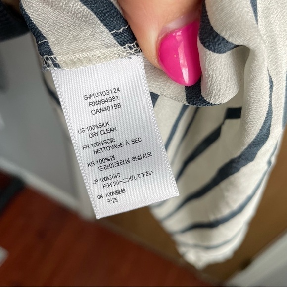 100% silk Striped Tank Size Small - Picture 4 of 5